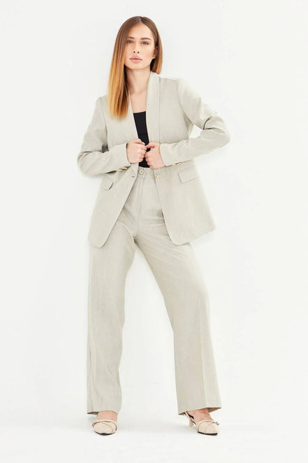 Women's Slim Suit Light Beige