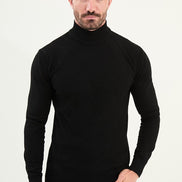 Ames Mens Mock Turtleneck Black