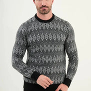 Ames Men's Wool Crewneck Sweater Black