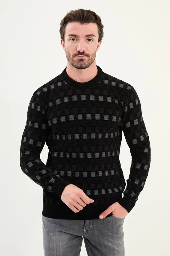 Cotton Crewneck Sweater Black