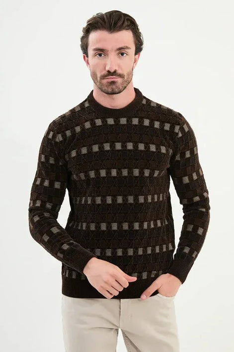 Ames Cotton Crewneck Sweater Brown