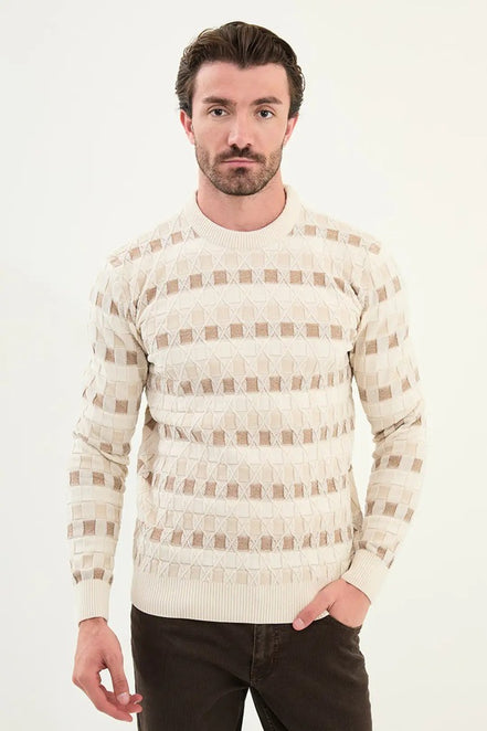 Ames Cotton Crewneck Sweater Off White