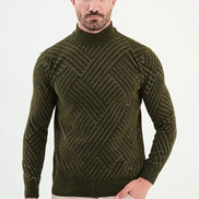 Ames Mock Turtleneck Sweater Mens Green