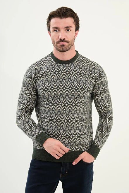Ames Men's Wool Crewneck Sweater Green