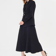 Black Women's Skirt Suit Set