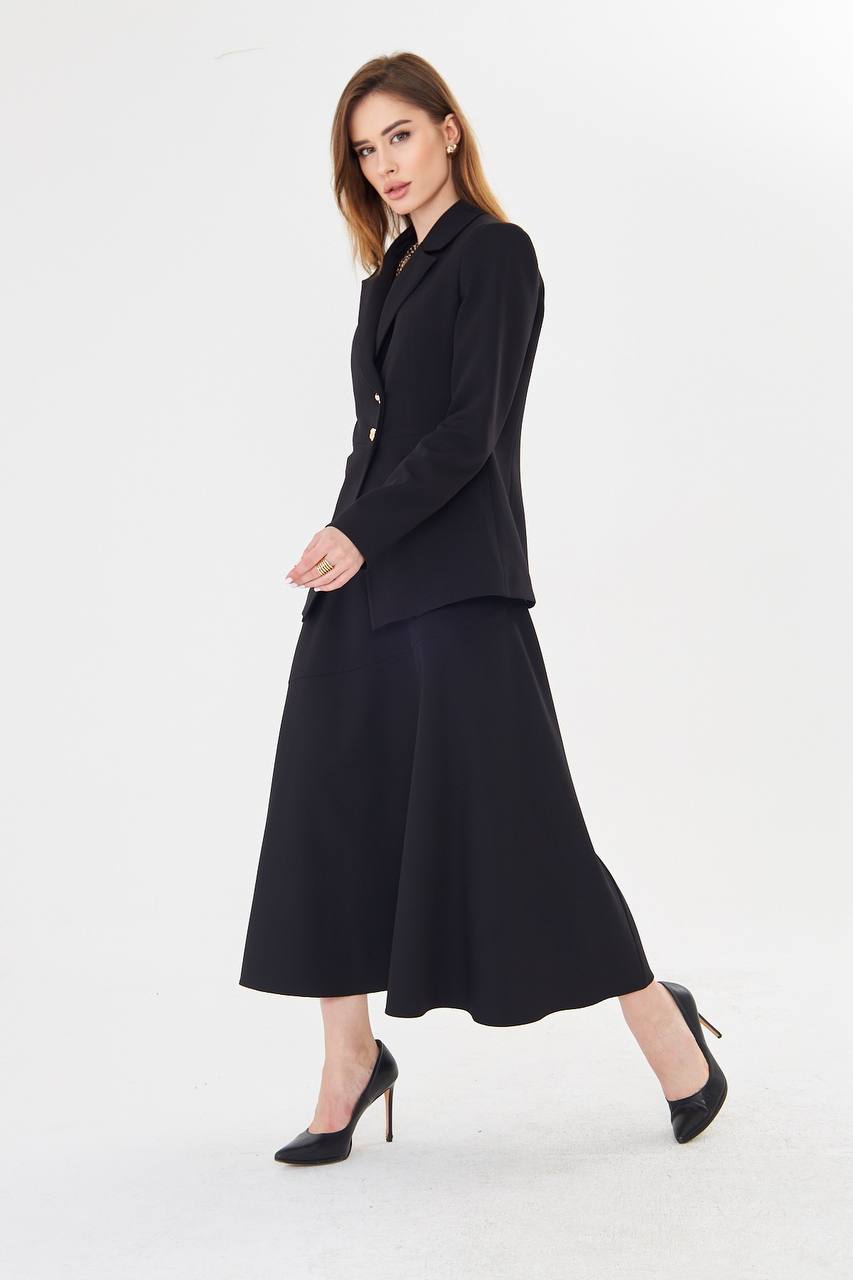 Black Women's Skirt Suit Set