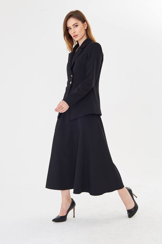 Black Women's Skirt Suit Set