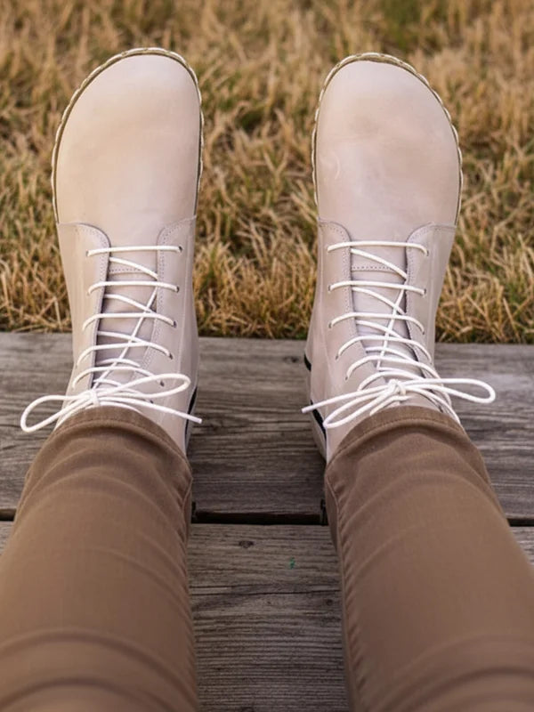 Barefoot Ladies Beige Ankle Boots