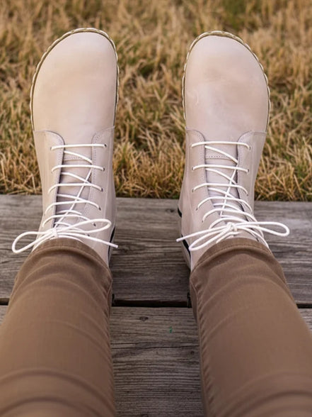 Barefoot Ladies Beige Ankle Boots