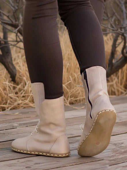 Women's Barefoot Beige Ankle Boots