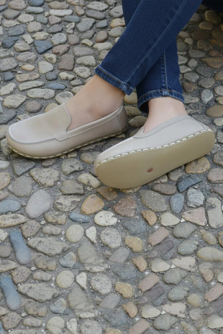 Barefoot Beige Leather Shoes