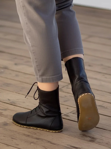 Barefoot Black Ankle Boots for Women