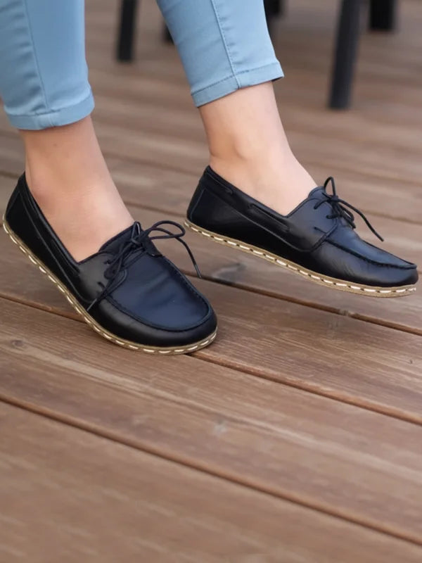 Barefoot Black Boat Shoes