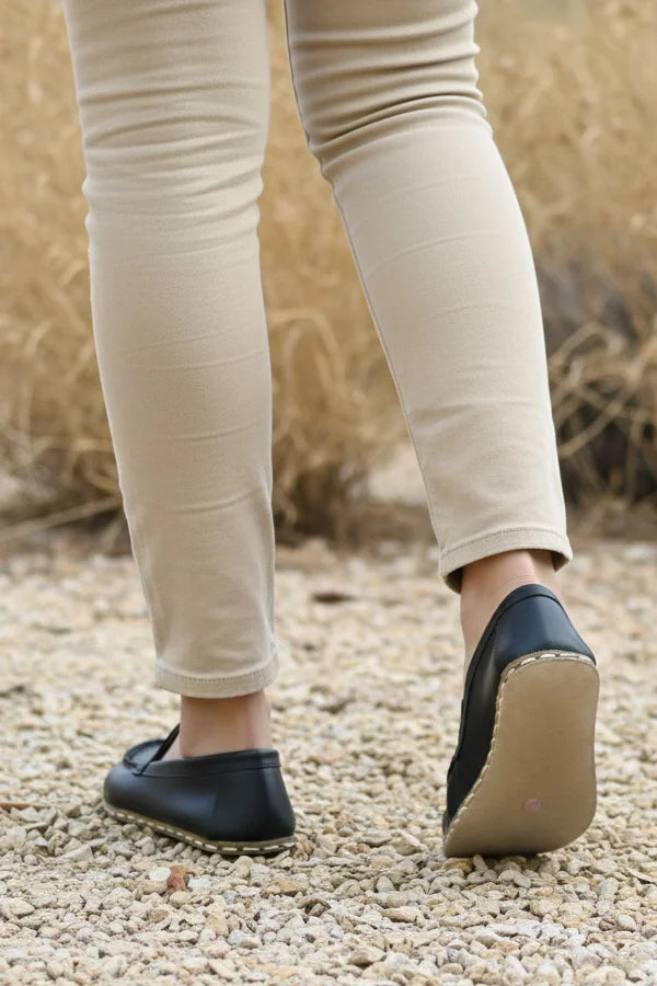 Barefoot Black Loafers