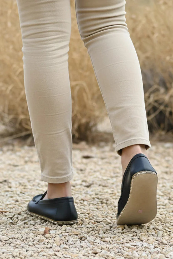 Barefoot Black Loafers