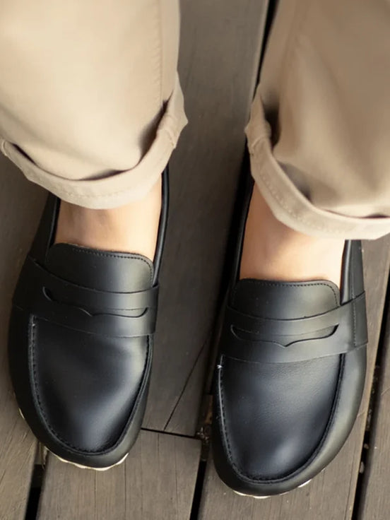Barefoot Black Penny Loafers for Women