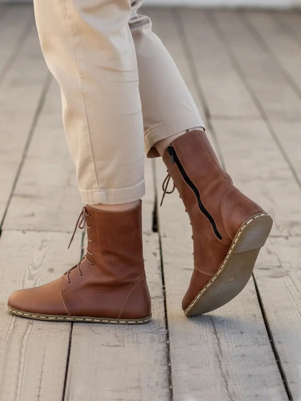 Barefoot Brown Ankle Boots for Women 