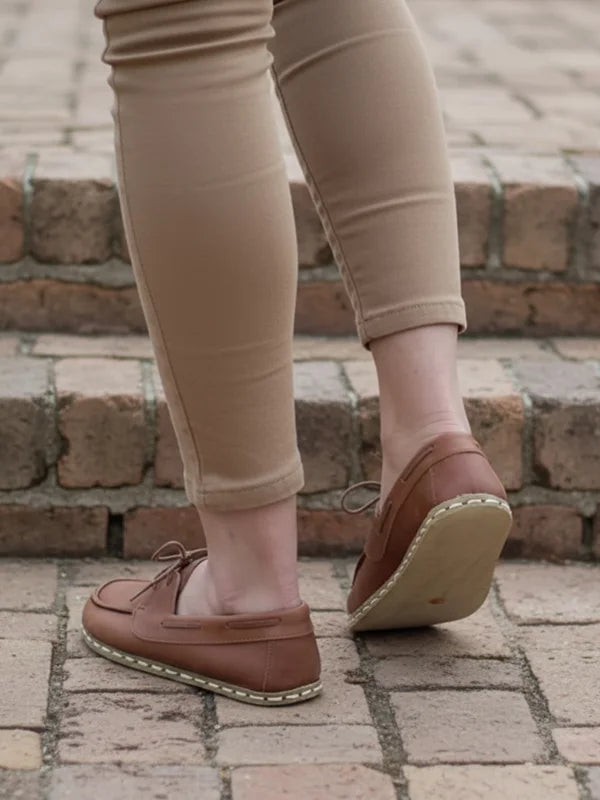 Barefoot Brown Boat Shoes for Women