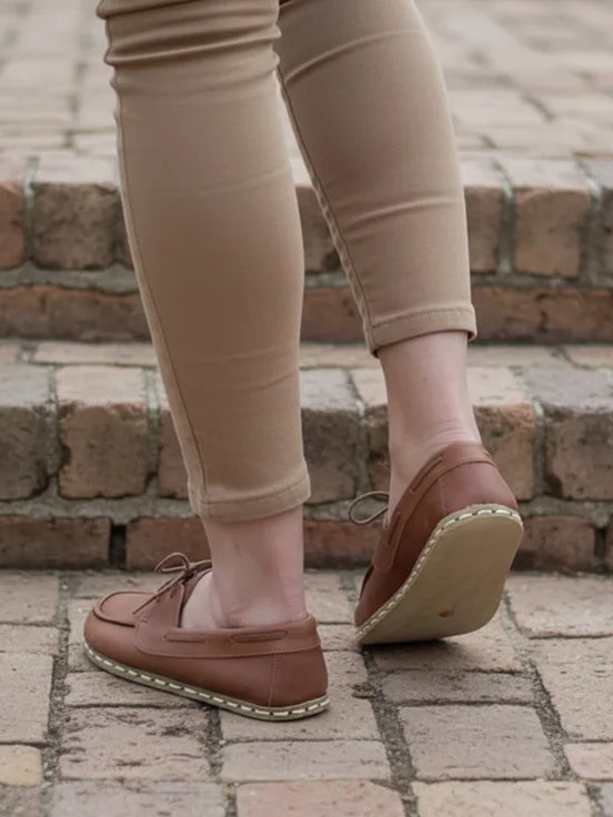 Barefoot Brown Boat Shoes for Women