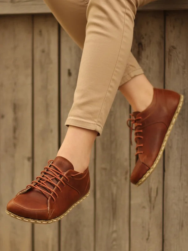 Brown Leather Sneakers