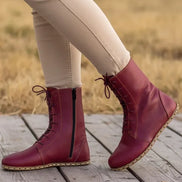 Barefoot Red Ankle Boots for Women