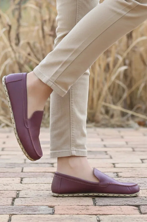 Barefoot Burgundy Red Moccasins