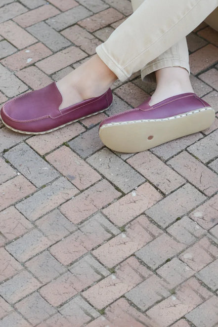 Barefoot Burgundy Red Moccasins