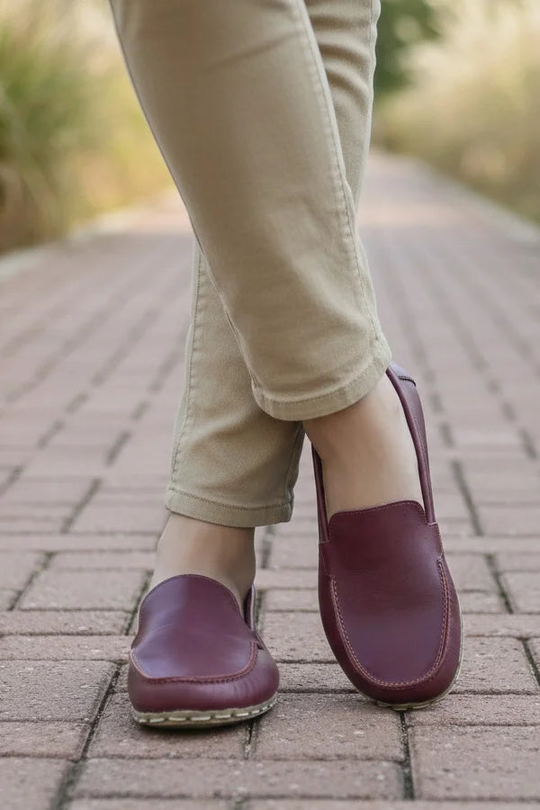 Barefoot Burgundy Red Loafers