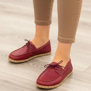 Barefoot Burgundy Red Boat Shoes for Women