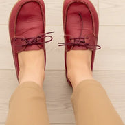 Barefoot Burgundy Red Boat Shoes