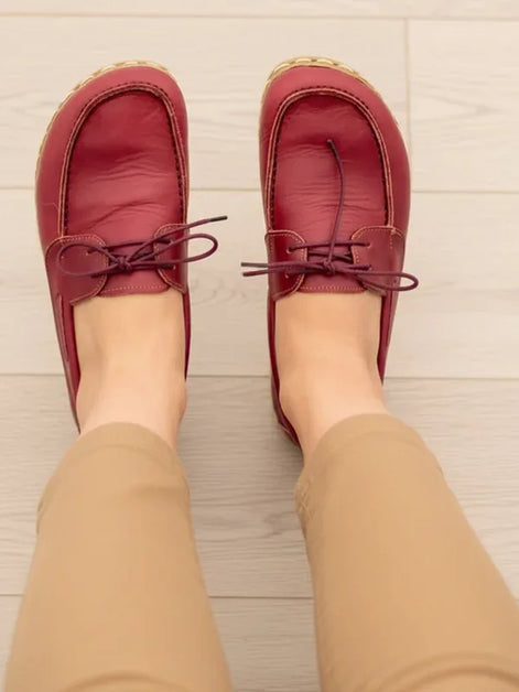 Barefoot Burgundy Red Boat Shoes