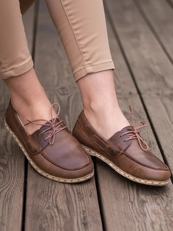 Barefoot Coffee Boat Shoes for Women