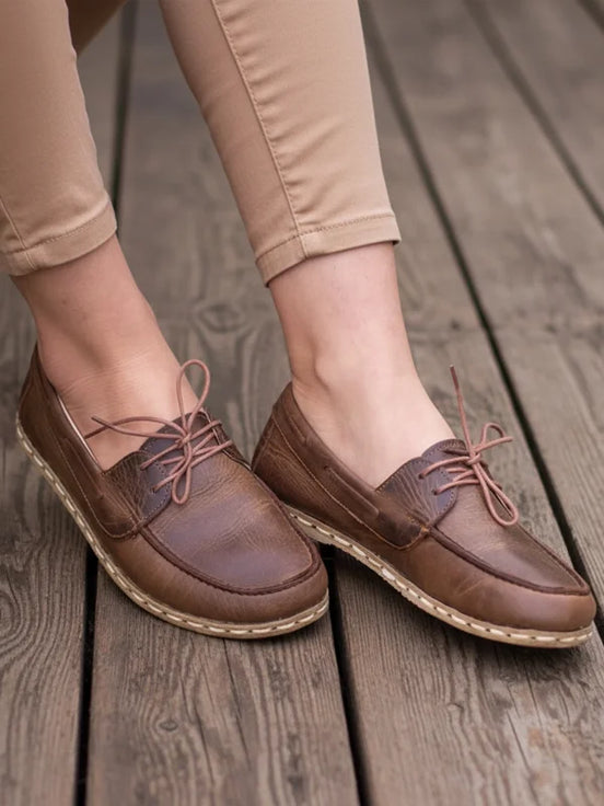 Barefoot Coffee Boat Shoes for Women
