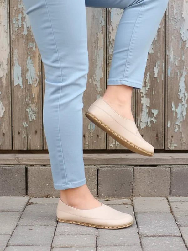 Barefoot Women's Beige Ballet Flats