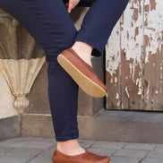 Barefoot Cross Brown Ballet Flats