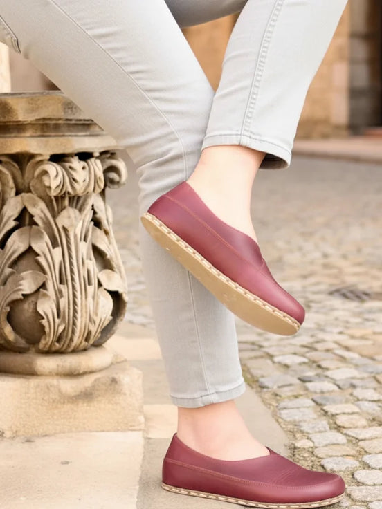 Barefoot Women's Burgundy Ballet Flats