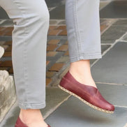 Barefoot Burgundy Ballet Flats