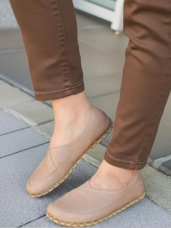 Barefoot Women's Light Brown Ballet Flats