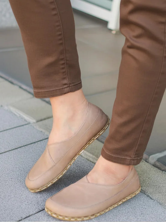 Barefoot Women's Light Brown Ballet Flats