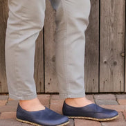 Barefoot Cross Navy Blue Ballet Flats
