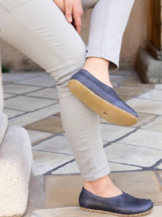 Barefoot Women's Navy Blue Ballet Flats