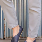 Barefoot Cross Navy Blue Ballet Flats for Women