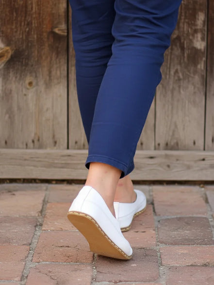Barefoot White Ballet Flats