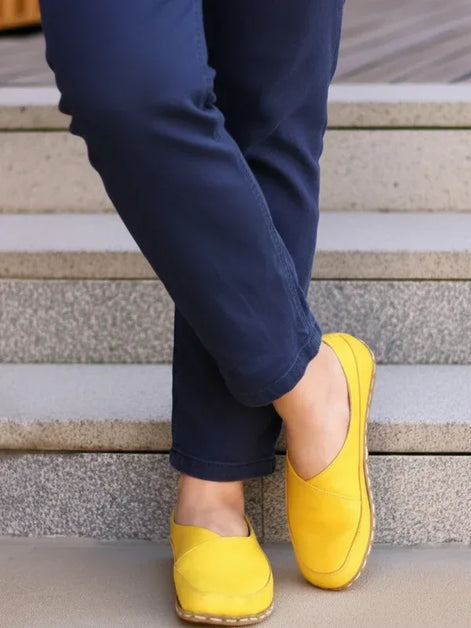 Barefoot Cross Yellow Ballet Flats for Women