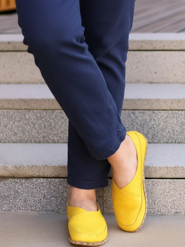 Barefoot Cross Yellow Ballet Flats for Women