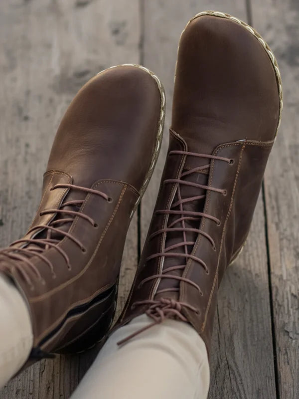 Barefoot Dark Brown Ankle Boots