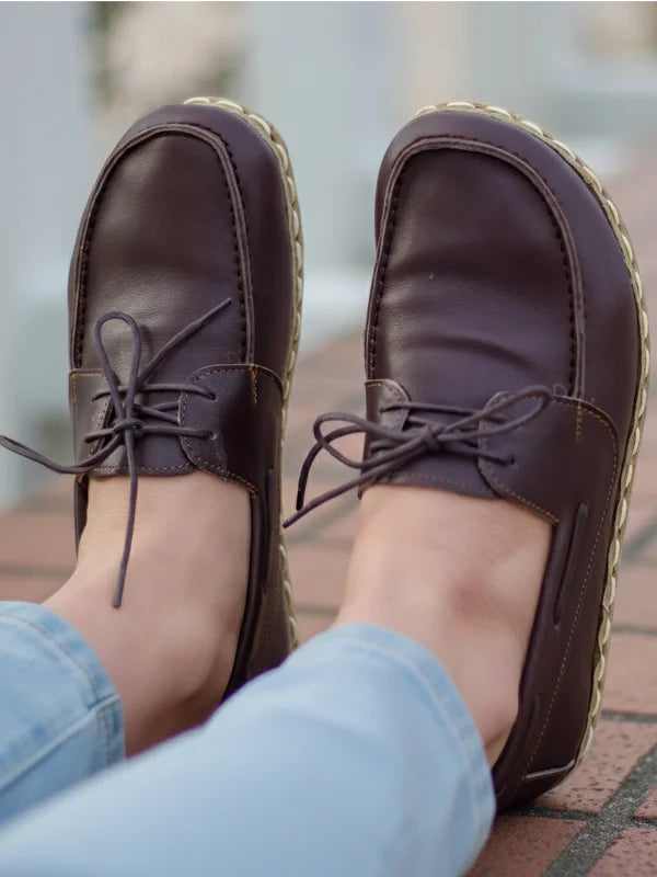 Barefoot Dark Brown Boat Shoes
