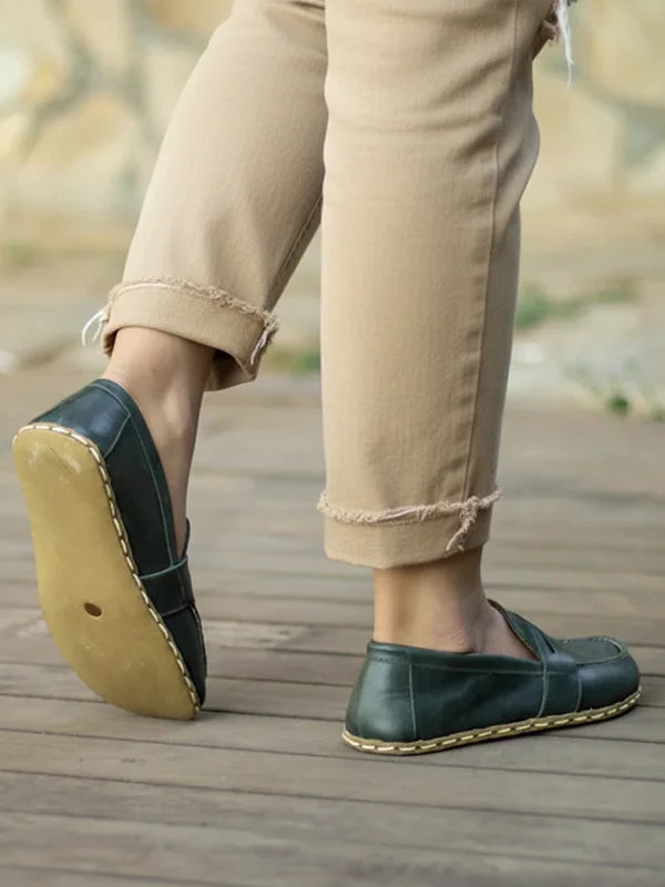 Barefoot Dark Green Penny Loafers