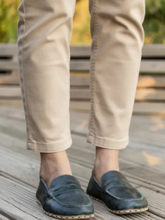 Barefoot Dark Green Penny Loafers
