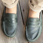 Barefoot Dark Green Penny Loafers